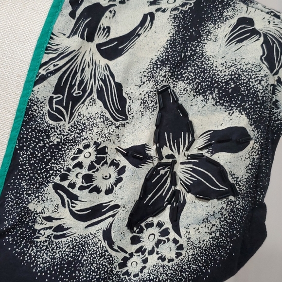 Colcci Gorgeous Black Floral Retro Dress Size Small - Picture 3 of 10